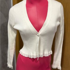 For Love And Lemons Cream Cardigan